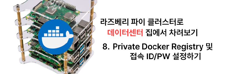 집에서 라즈베리 파이 클러스터로 데이터센터 차리기 - 8. Private Docker Registry 및 접속 ID/PW 설정하기